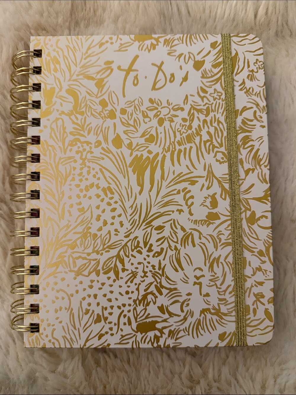 Lily Pulitzer Gold Foil 'To Do' Spiral Notebook